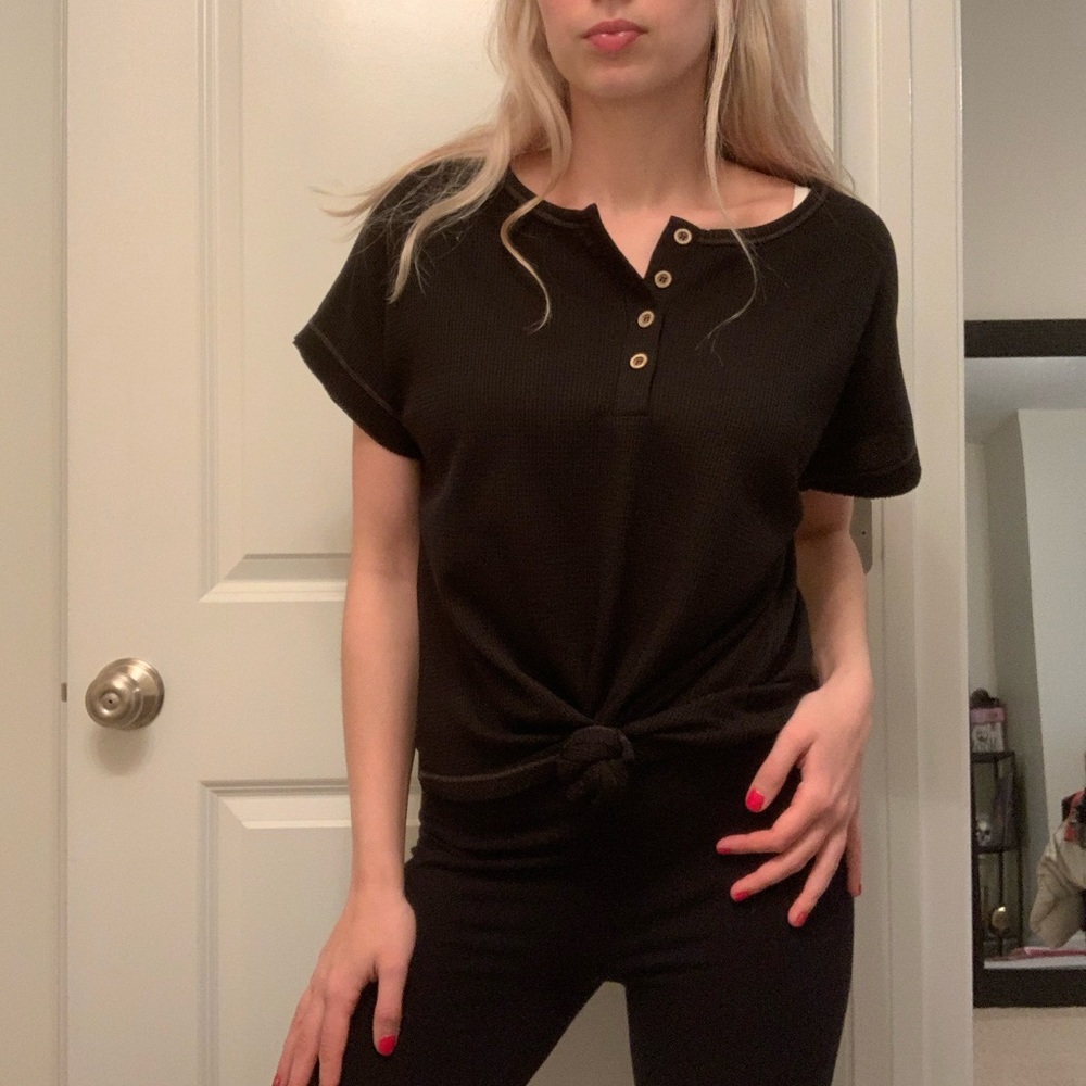Black Henley top